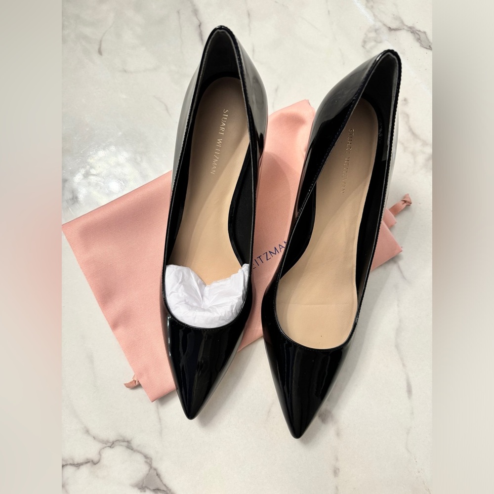 Black patent pumps 75mil